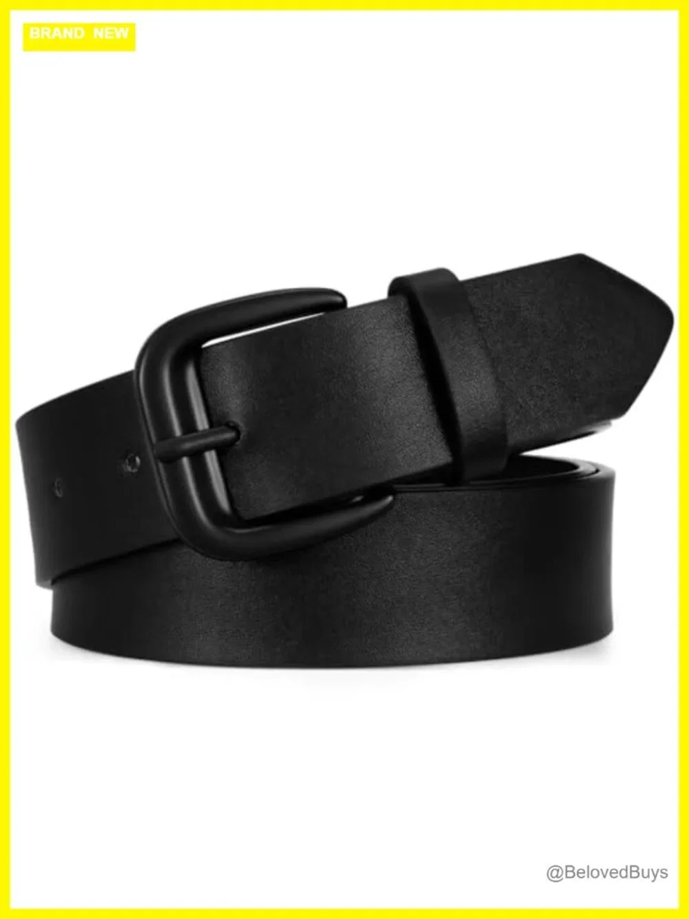 Women's PU Leather Belt with Square Buckle, 9-Hole Adjustable, Versatile